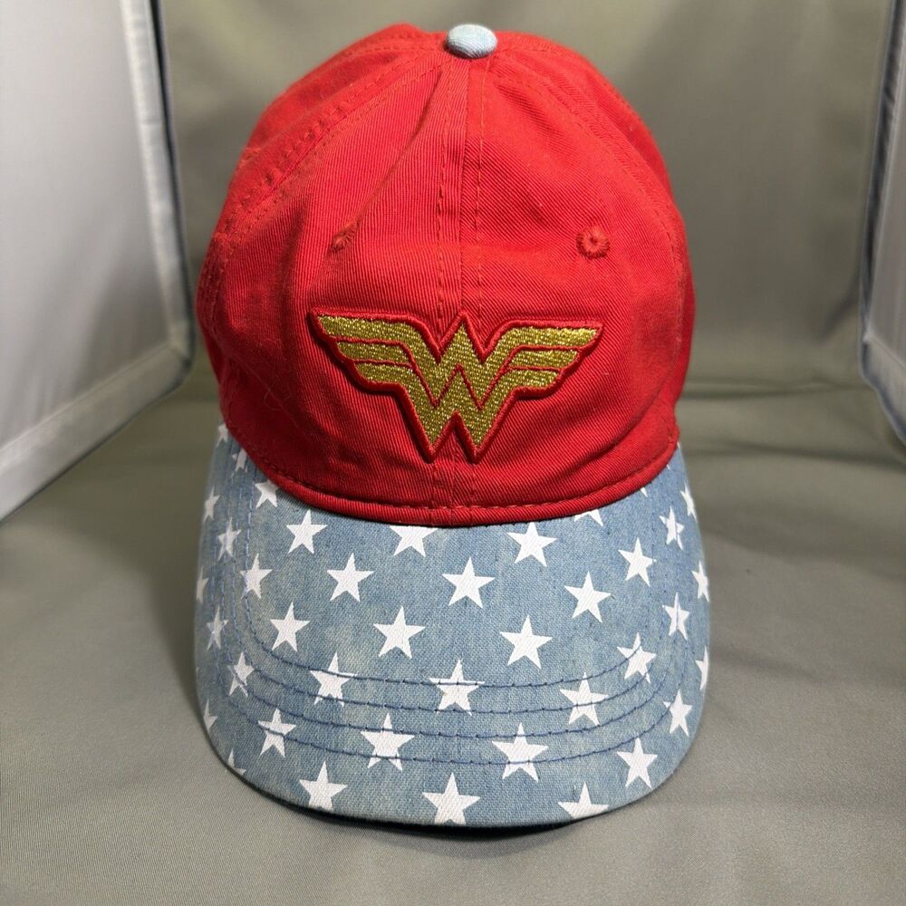 DC Comics Wonder Woman Hat - 2017 Official Licensed Gear - Red & Denim Stars